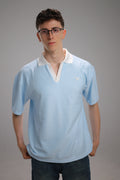 Form Collar Tee Blue